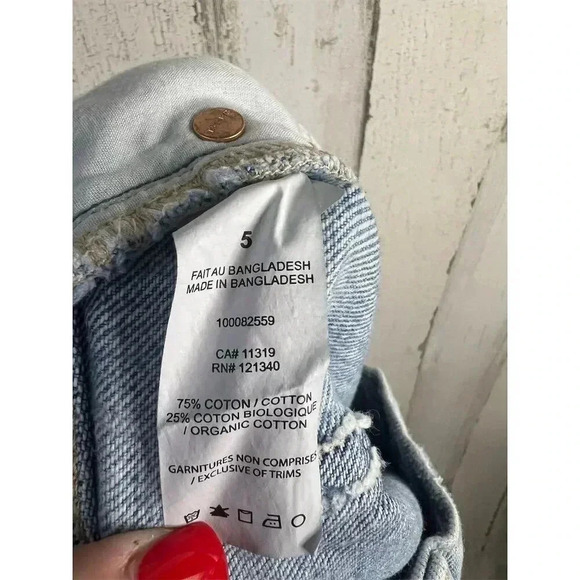 Garage Women's Vintage Straight Jeans Size‎ 5 Light Blue Distressed - Picture 12 of 12